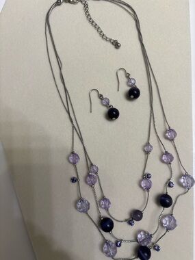 Necklace, earrings set